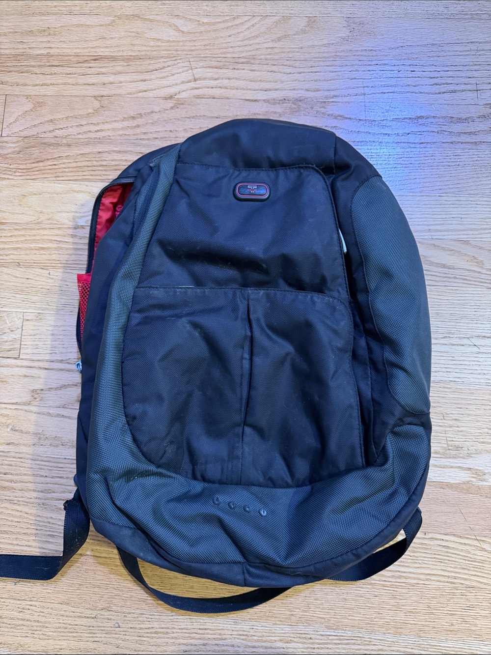 Tumi Black Backpack with Red Interior — Everyday Commuter Pack